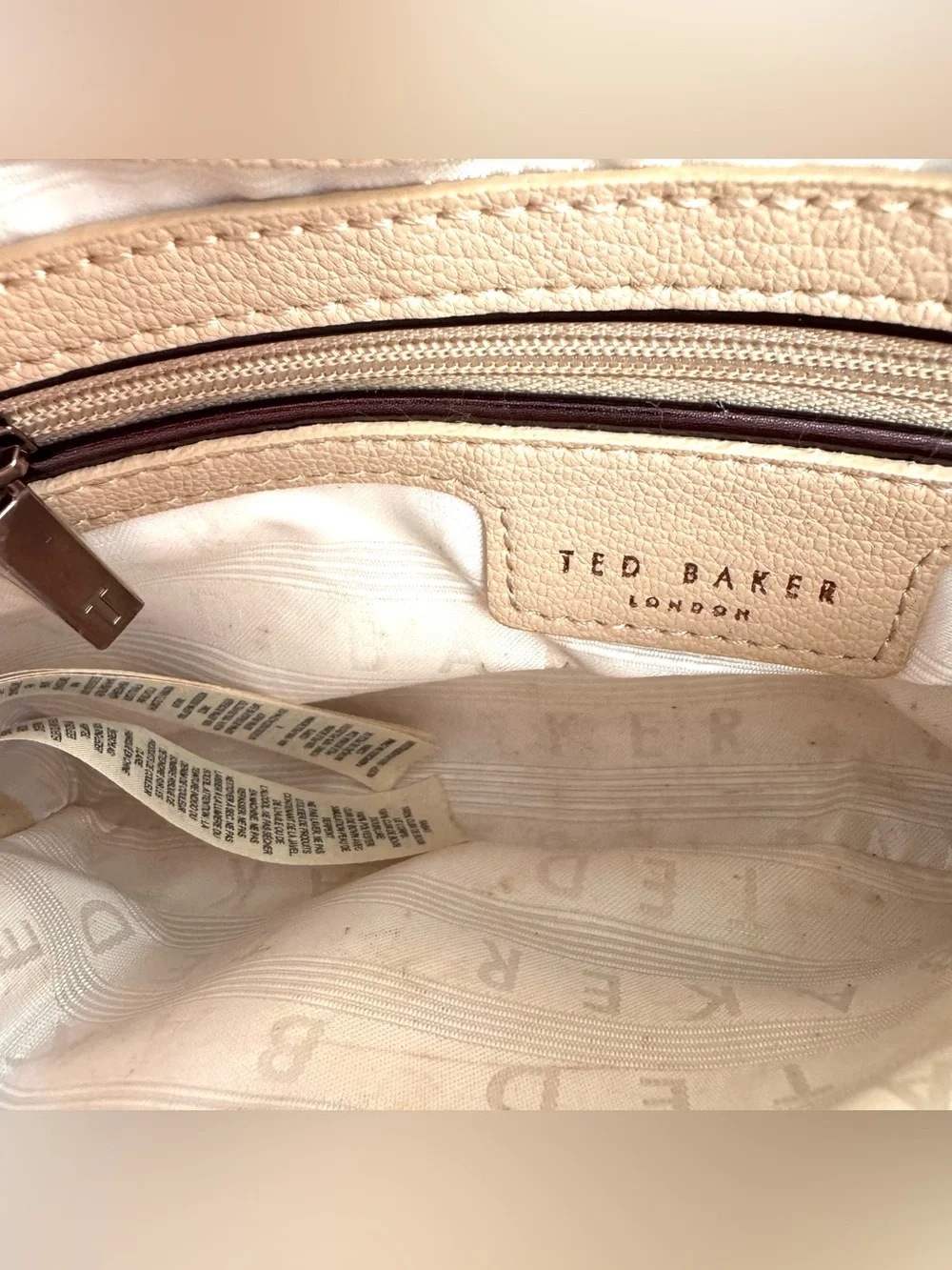 Ted Baker Alani Pink Leather Snakeskin Embossed Crossbody Shoulder Bag Glam Y2K